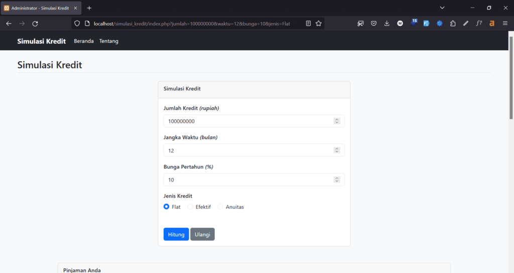 Aplikasi Simulasi Kredit