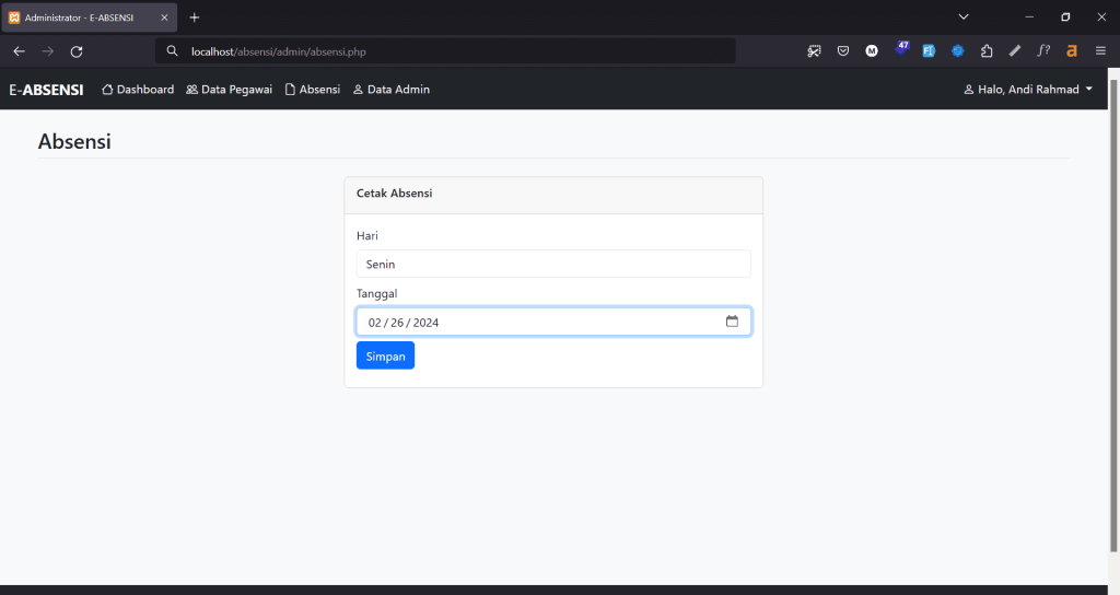 Sistem Informasi Absensi Pegawai