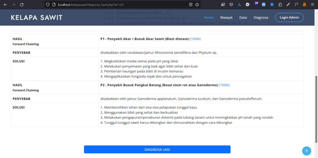 sistem pakar forward chaining php