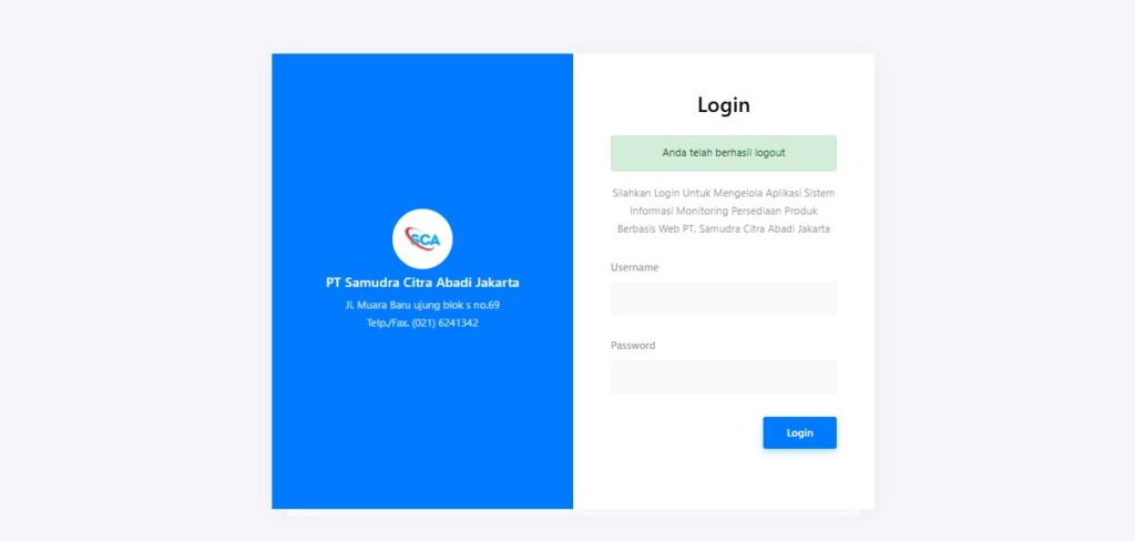 Sistem Monitoring Persediaan Barang Berbasis web