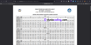 aplikasi penjadwalan guru