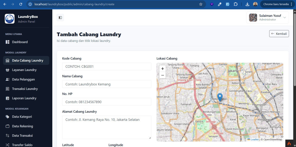 aplikasi laundry multi cabang