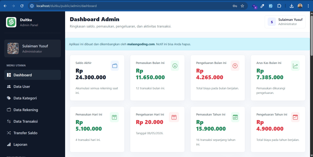 source code aplikasi keuangan