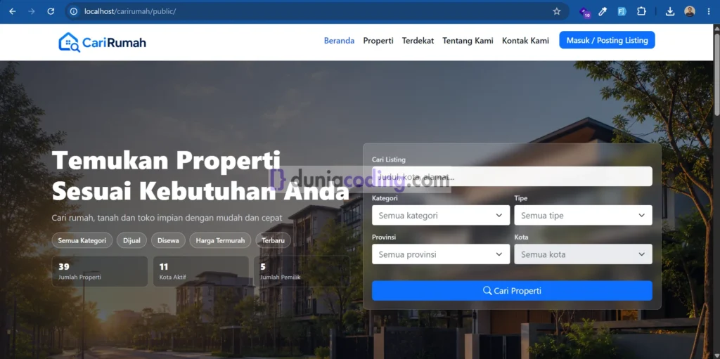 website situs listing properti
